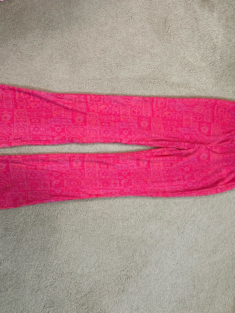 Urban Outfitters Hot Pink Patterned Boot Cut lightweight Pants